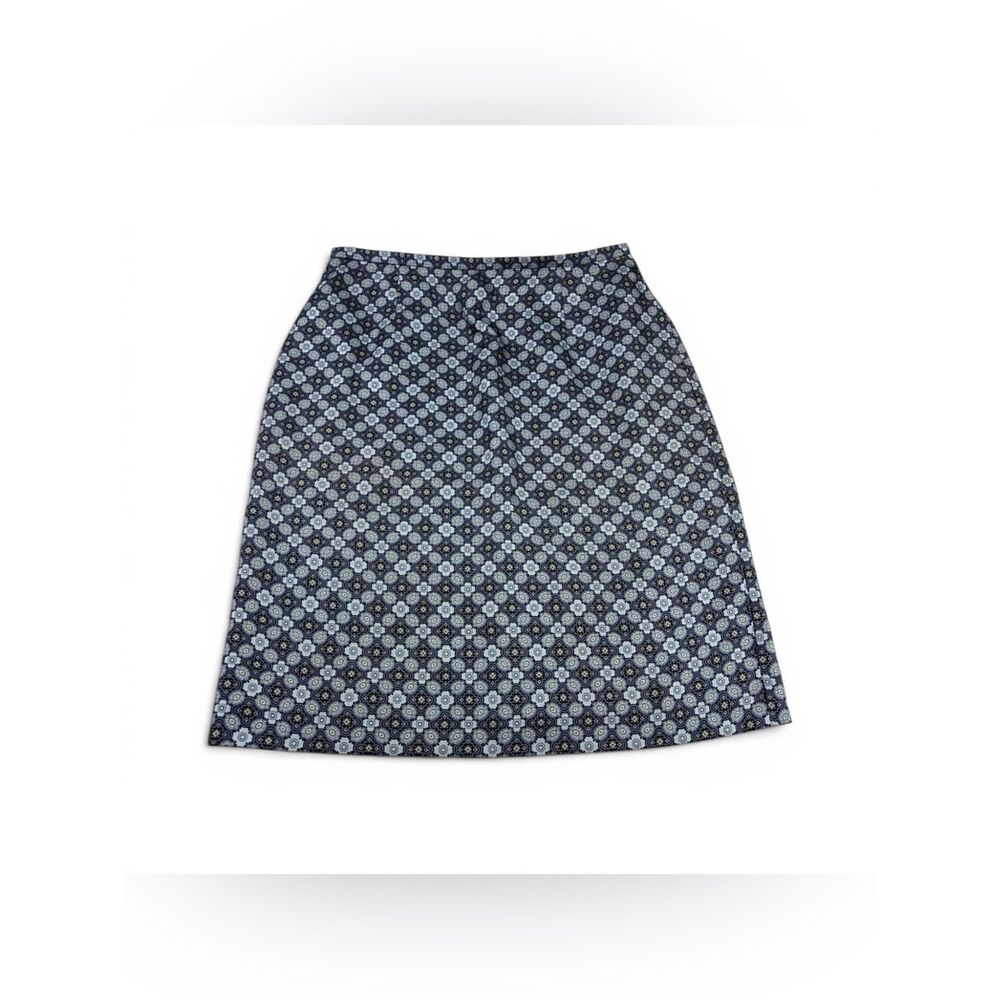 Ann Taylor Silk Pencil Skirt Geo Tile Print Classic Workwear Preppy Comfort 6P